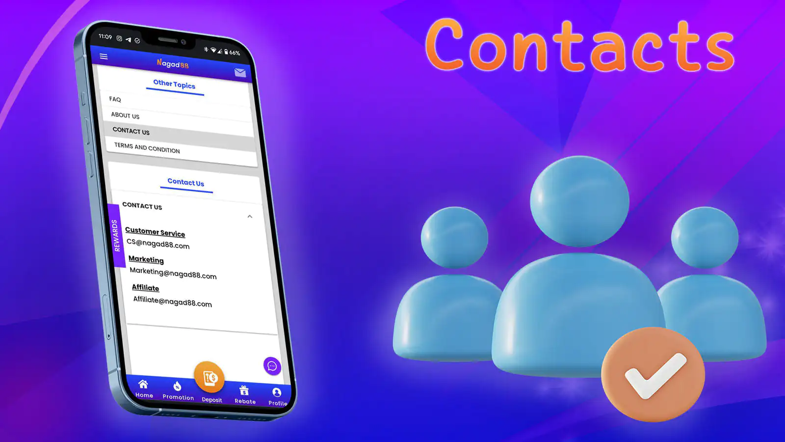 Contact information at Nagad88