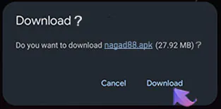 Start the APK download