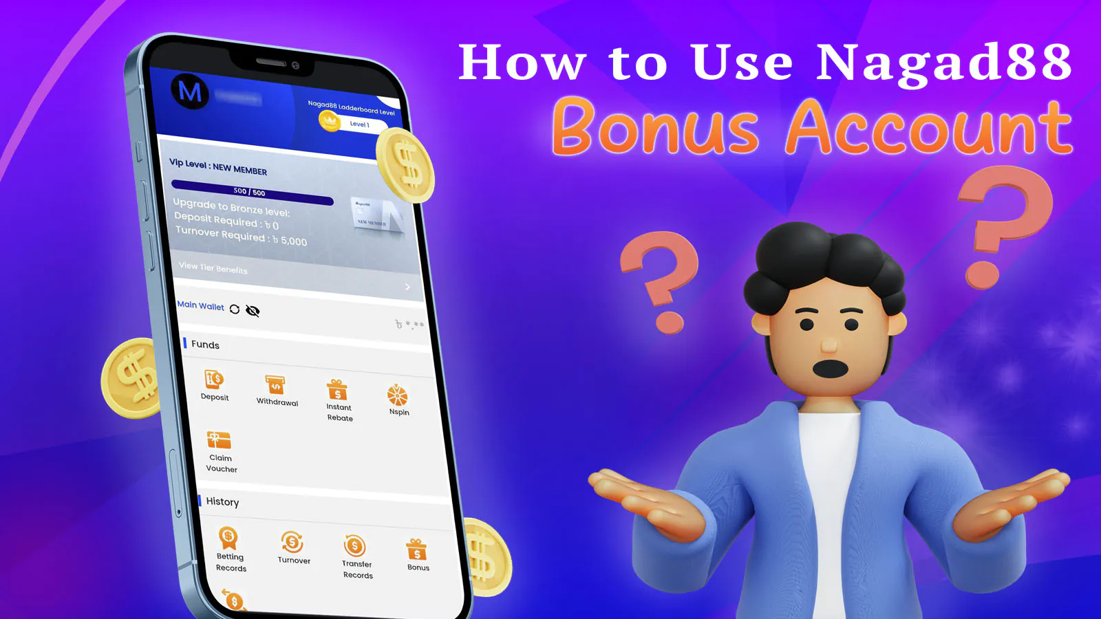 Use of Nagad88 bonus account