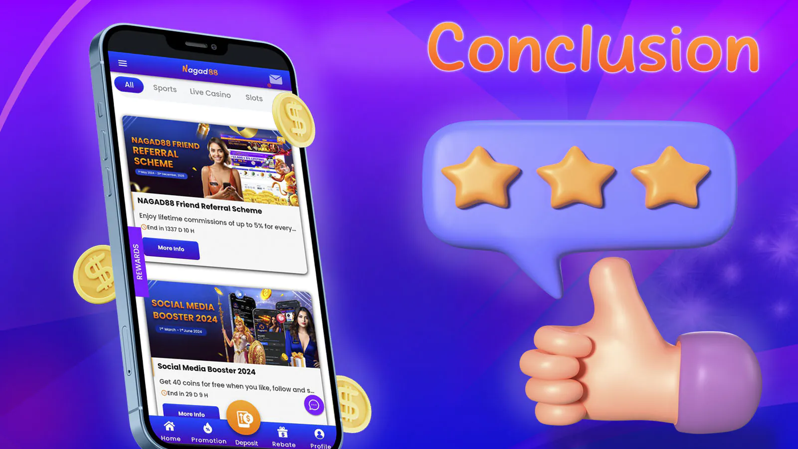 Nagad88 bonuses provide a good opportunity for users to increase their winnings