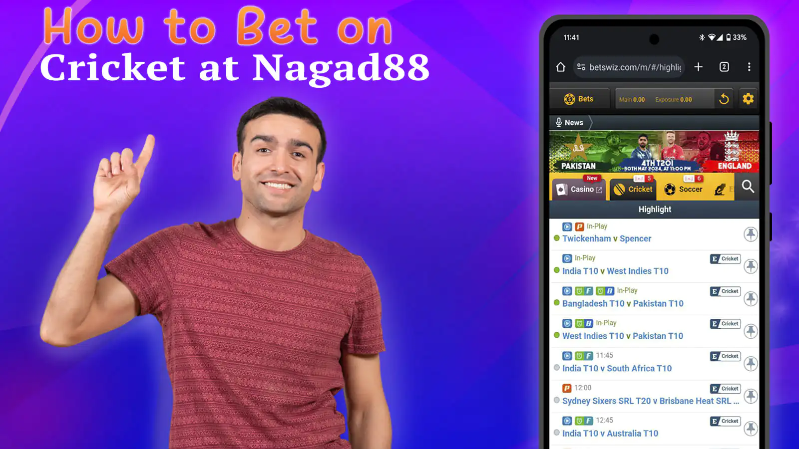 Place your bet on cricket