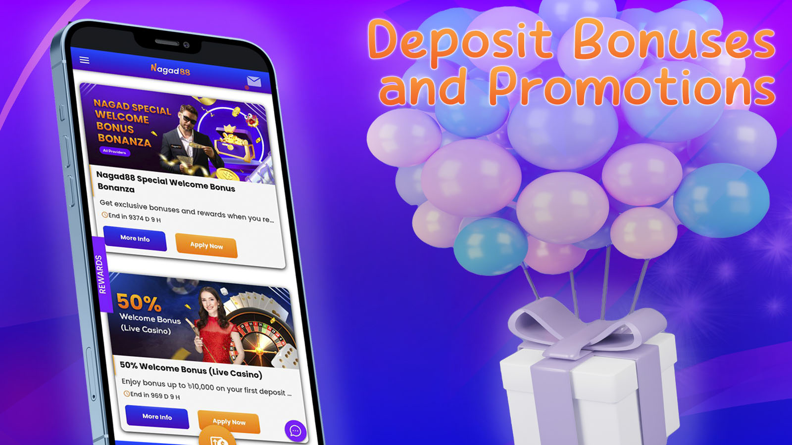 Offering players deposit bonuses and promotions