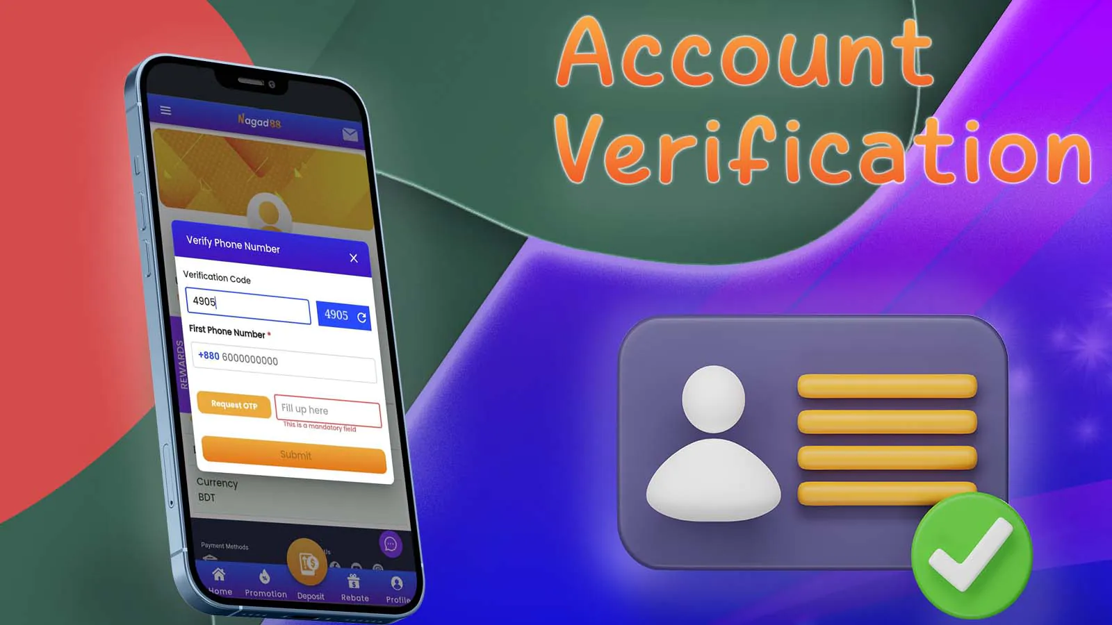 Account Verification in Nagad88 BD