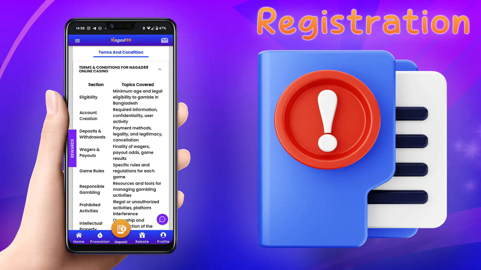 Registration is required when using the service