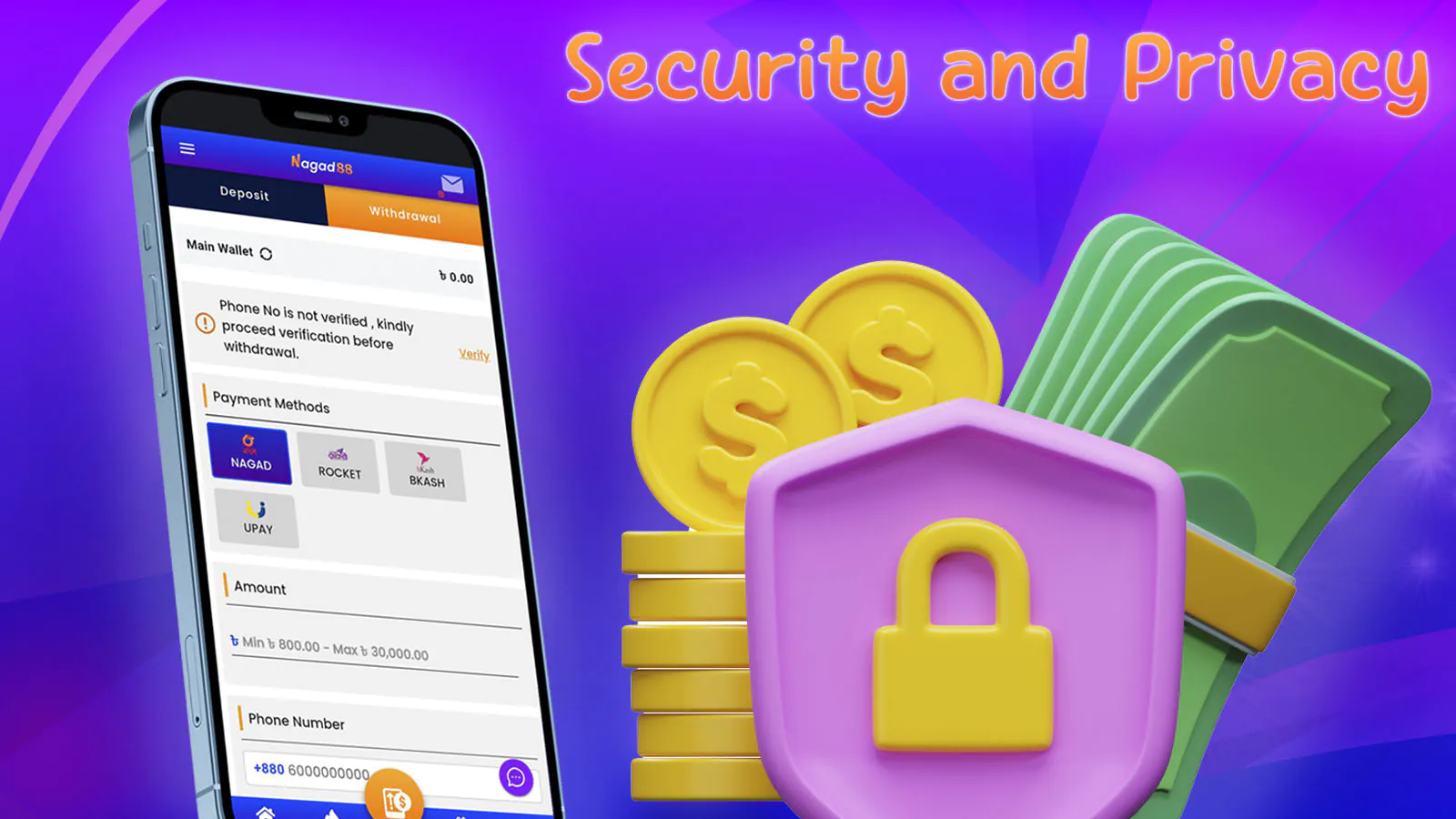 Protecting users' financial information and personal data is a priority for Nagad88