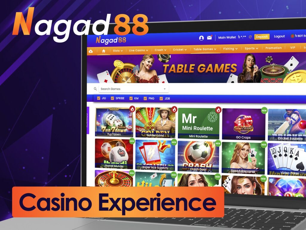 Experience the atmosphere of a real land-based gambling establishment